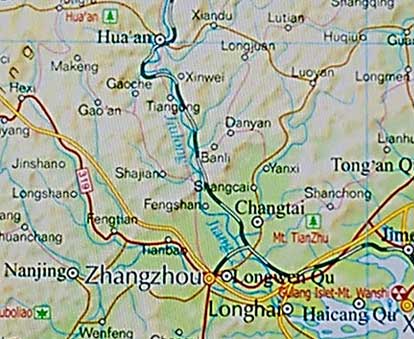 kaart provincie Fuijang